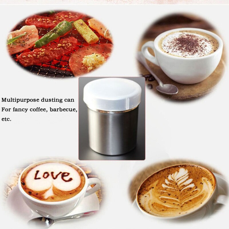 Gemini Mall Shaker In Acciaio Inox Per Cacao, Zucchero, Farina, Caffè – Setaccio A Maglia Fine Con Coperchio, Capacità 150 Ml, Dimensioni 5,5 X 8 Cm - 4