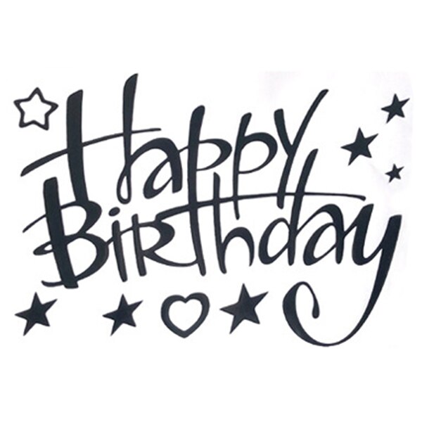 Gelukkige Verjaardag Ballon Decal Aluminiumfolie Ballon Decoratie Stickers Scrapbooking Craft Feestartikelen SEC88