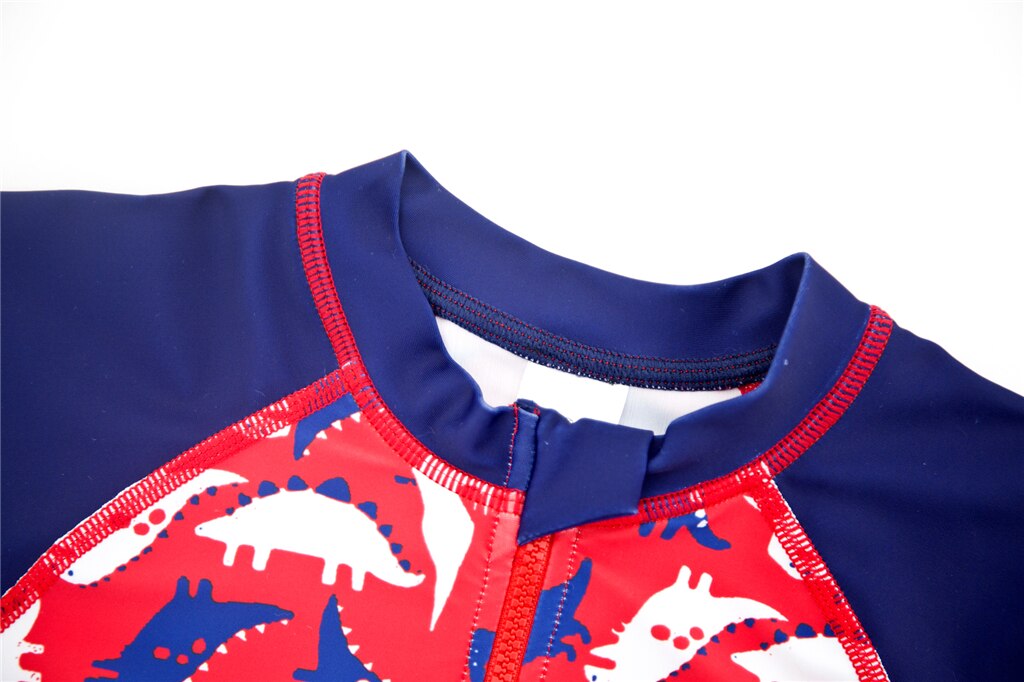 Kavkas Kids Jongen Zwemmen Pak Een Stuk Dinosaurus Gedrukt Baby Jongens Badmode Rash Guards Strand Pak Korte Mouwen Badpak