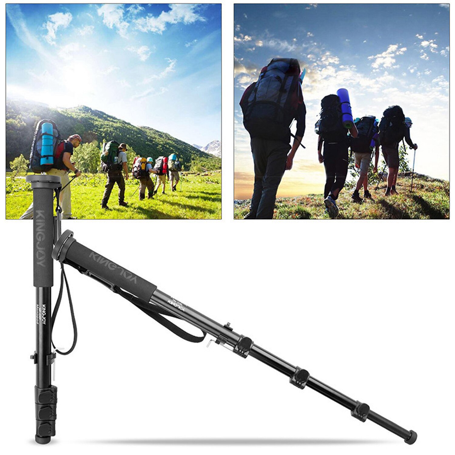 Professionele Monopods Reizen Trekking Poles Intrekbare Aluminium Beugel Monopod Selfie Stick Voor Dslr Camera