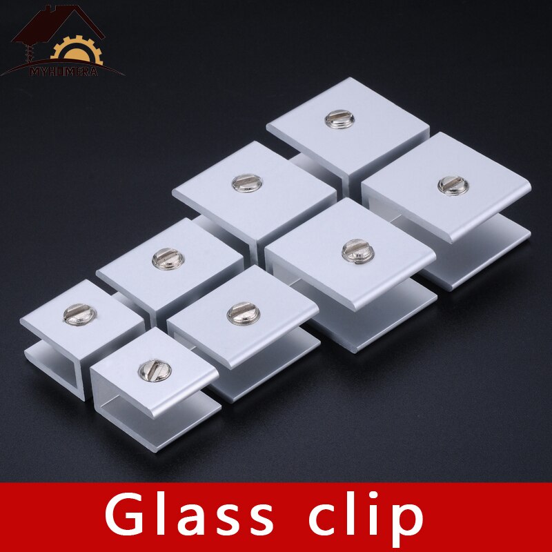2 st myhomera glasklämmor hyllor hållare hörnfäste klämma aluminium för 6mm 8mm 10mm 12mm 18mm tjocka glasklämmor