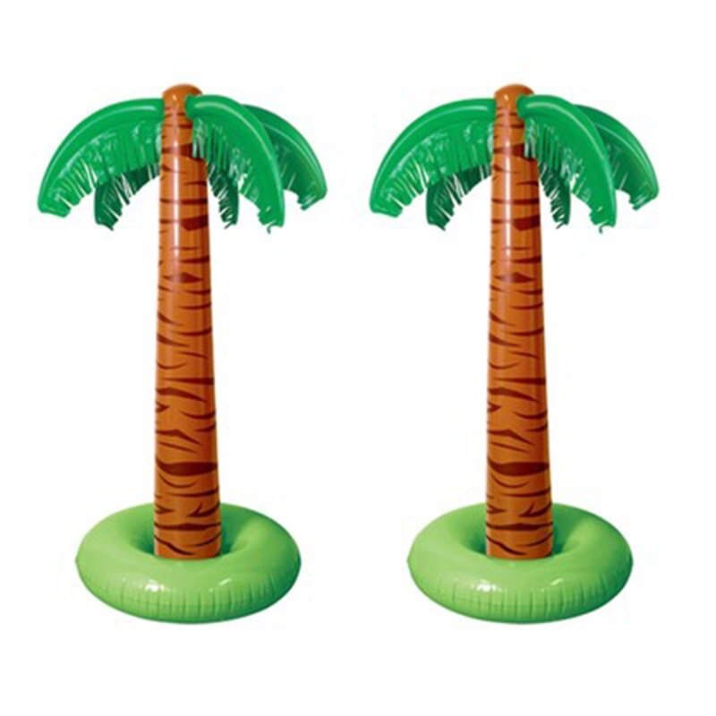 Palmera Tropical hawaiana hinchable de 90cm, decoración para en la piscina y playa, suministros de juguete