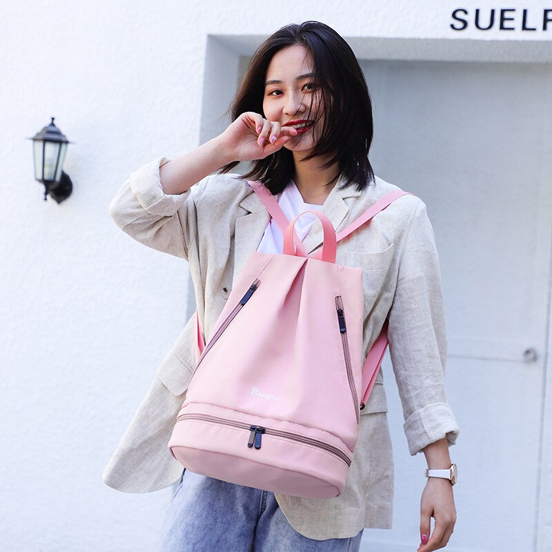 Saco de equipamento seco molhado separação feminina bolsa de ombro praia saco de fitness à prova dwaterproof água masculino saco de natação saco de armazenamento mochila