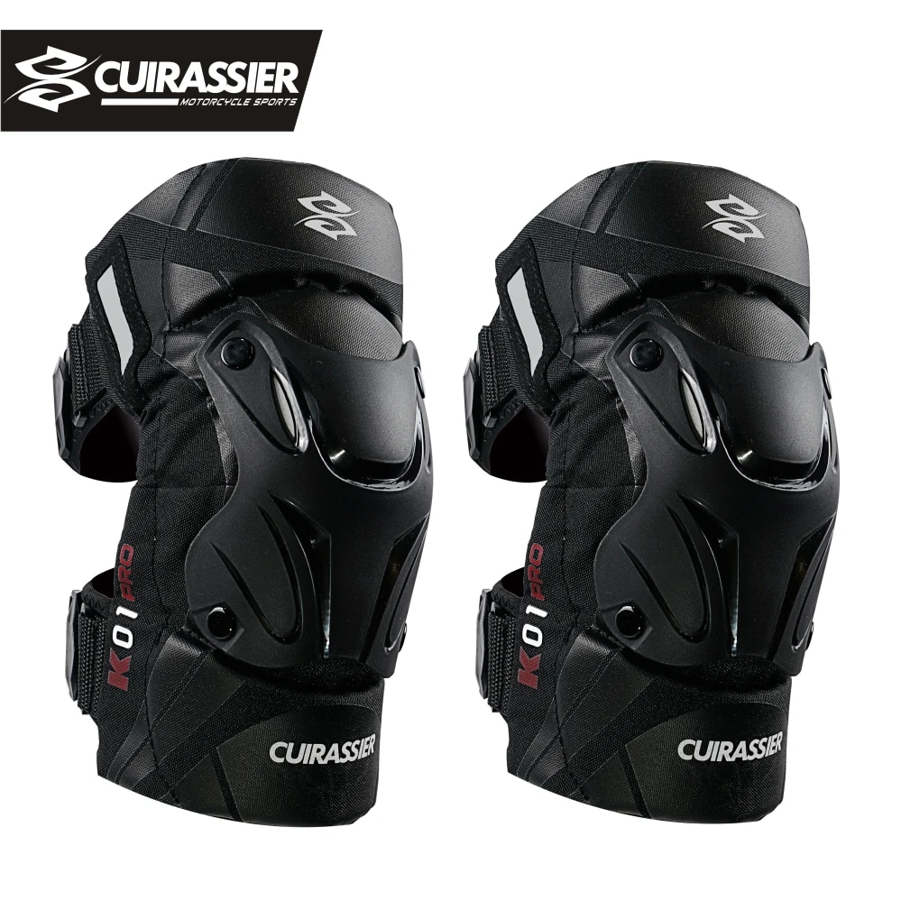 CUIRASSIER Schutz-Motorrad-Knieschoner, Motorrad-Knieschoner, MX-Schutz, verstellbar, Renngeschützer, Schutz, Nacht, reflektierend