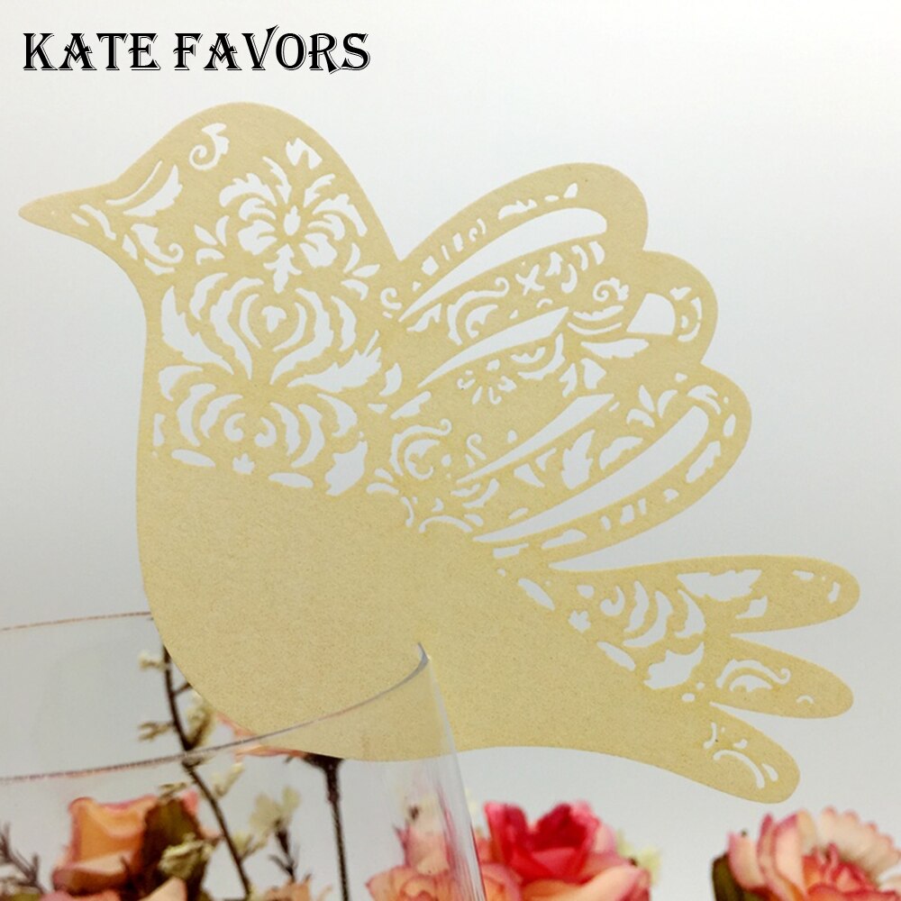 Liebe vogel Wein Glas Marker platz karten Hochzeit geburtstag braut dusche Baby Party Dekorationen tisch Name anzahl karte