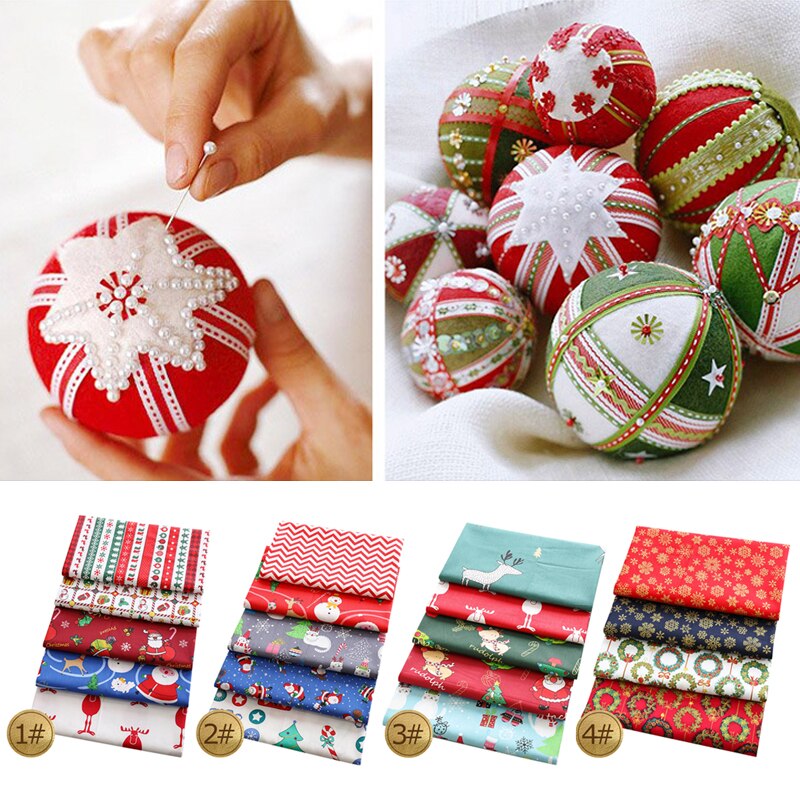 stk 100% bomuld jul patchwork stof print quiltestoffer til håndarbejde håndlavet bomuldsstof – Grandado