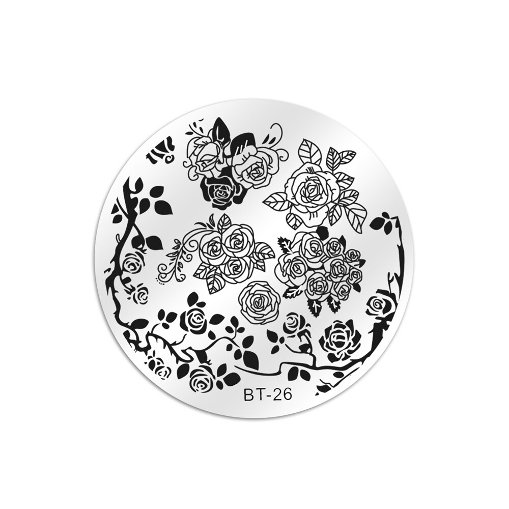 Biutee nail art dyreverden engelsk bogstav ord negle stemple plader rektangel nail art skabelon billede stamping plate: Værktøj-bb -1004-bt26
