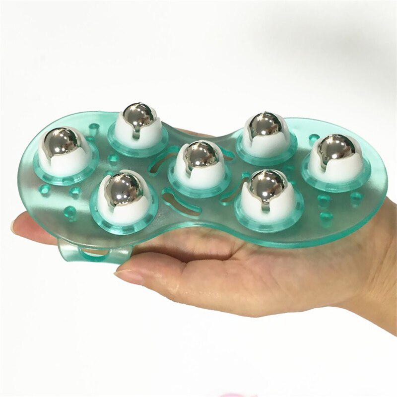 Rolle Ball Körper Massage Handschuh Anti-Zellulitis Muskel Schmerzen Linderung Entspannen Massagegerät Für Nacken Zurück Schulter Gesäß Gesicht Aufzug werkzeuge: Grün