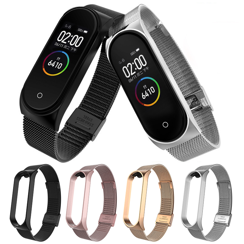 Clever Uhr Gurt Metall Edelstahl Gurt Für Xiao mi mi Band 3 4 Handgelenk Gurt Für Xiao mi mi Band 3 4 Armbinde Für mi Band 3