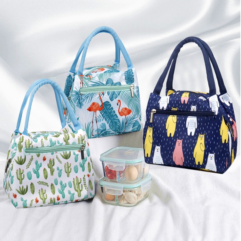 1 Pc Draagbare Lunch Tas Voor Vrouwen Koeltas Kids Mannen Geïsoleerde Lunchbox Thermische Zak Bento Pouch Lunch Container school Voedsel Doos