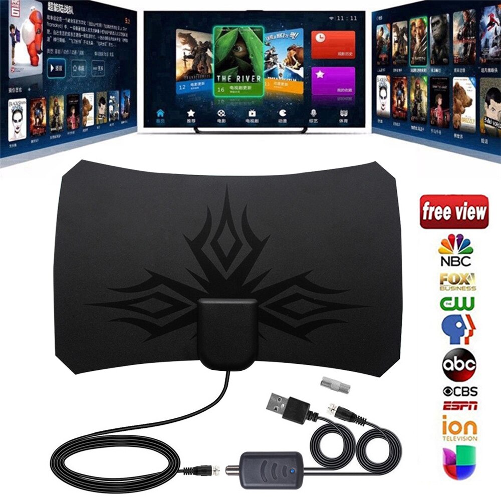 Flame pattern HD indoor TV Antenna digital Antenna TV Amplifier Signal Booster antenna isdb-tb Signal receiver clearTV Aerial