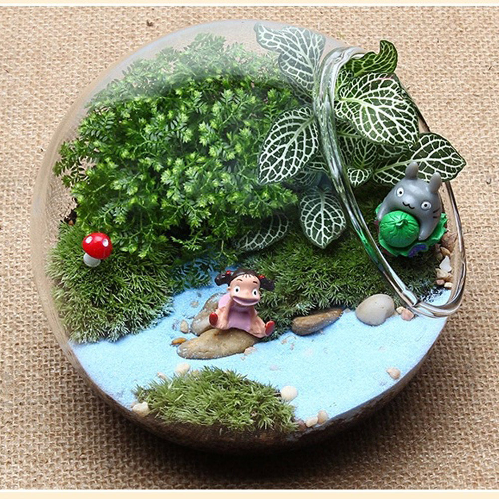 Clear Glass Ball Vase Glass Bauble Balls Micro Landscape Air Plant Terrarium Succulent Hanging Flowerpot Container