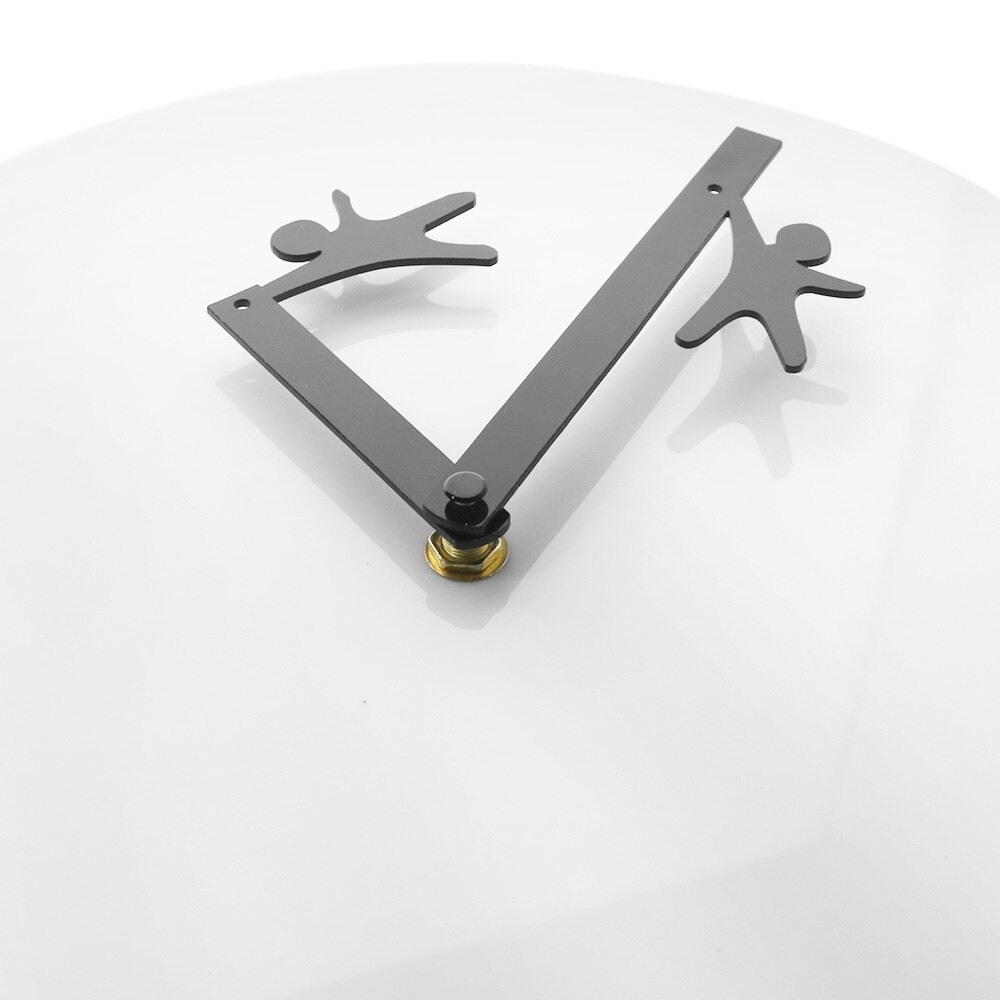 2Player Unique Clock Hands Wall Clock Little Men Clinging To The Hands Gymnasts Fun Minimalism Timepiece Quartz Movement
