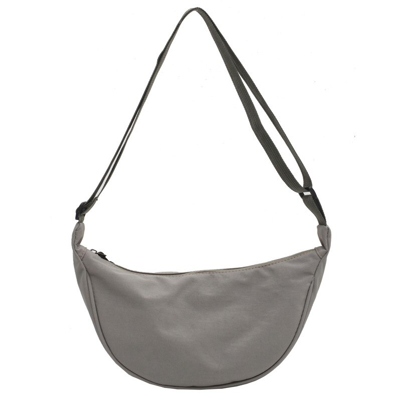 Nylon Vrouwelijke Cross-Body Bag Mode Tote Schoudertassen Voor Vrouwen Kleine Knoedel Tas Onderarm Purse Casual Messenger Pakket mini: gray