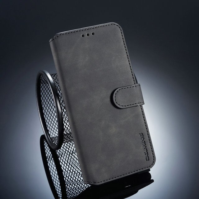 Para xiaomi poco f2 pro x 3 2f caso da aleta couro retro carteira 360 proteção poco x3 nfc caso poco f 2 pro capa do telefone à prova de choque: For Poco F2 Pro / Black