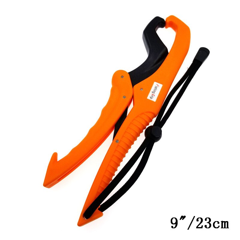 Fish Grabber Plier Controller Practical Fishing Gripper Gear Tool ABS Grip Tackle Holder Fish Clamp with Adjustable Rope: orange -9inch