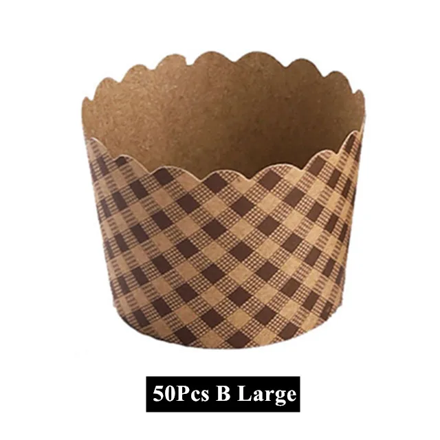 50 Uds. De vasos de papel para magdalenas, envoltorios para hornear pasteles, suministros para fiestas de panadería, molde para pastel de boda, revestimientos para magdalenas y magdalenas, suministros para hornear: Grey
