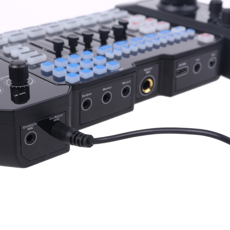 Mélangeur Audio Bluetooth rechargeable par USB, casque, Microphone, diffusion sur le web, diffusion en direct, carte son pour enregistrement, karaoké, chant