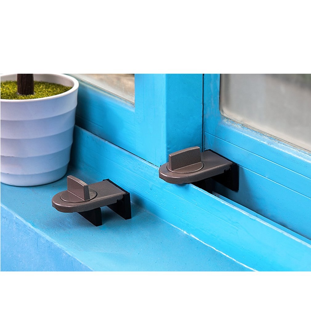Marco para ventana deslizante antirrobo de seguridad, cerradura de retención de aluminio y acero plástico