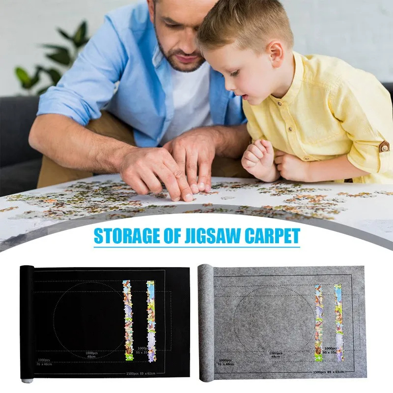 Puzzles Pad Jigsaw Roll Filz Matte Playmat Puzzles Decke für bis zu 1500 Teile Puzzle Zubehör Neue tragbare Reise Aufbewahrungstasche