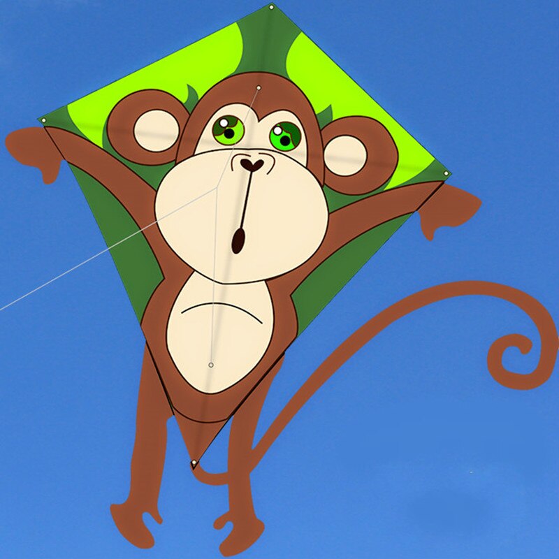 70cm*70cm*95cm søde lille abe -drager med 50 meter brætlinje, der er let at flyve udendørs legetøjsbørne -drage