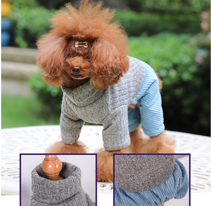 Overall för hundar tröja topp varm hund outfit teddy chihuahua manchester byxor hundkläder 3 färger xs sml  xl 2xl
