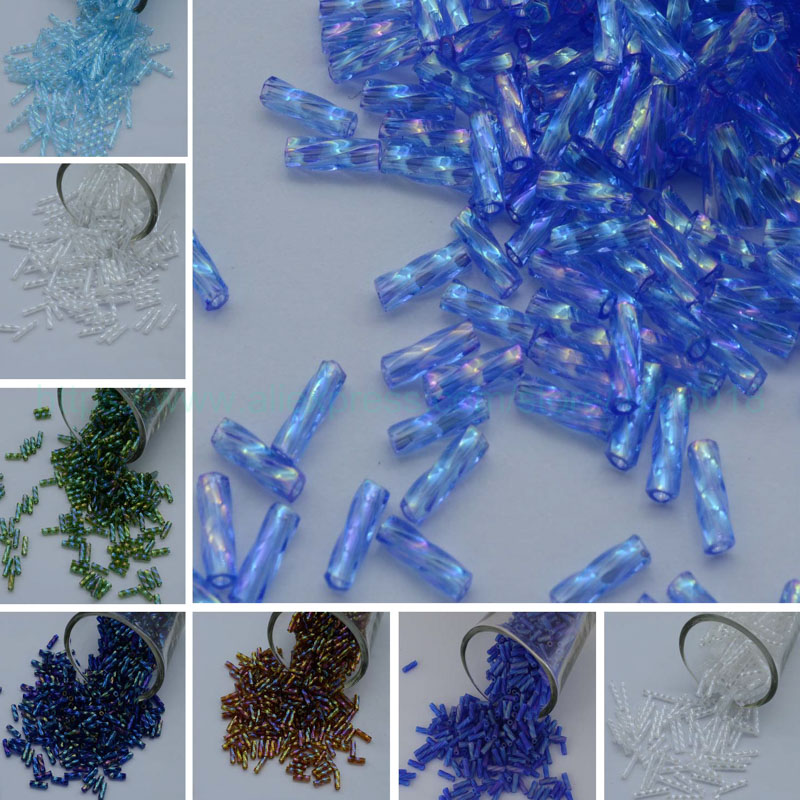 20g 2*6MM Japan Import Twist Bugle Glass Tube Beads For Cross Stitch Embroidery Necklace Bracelet Jewelry Garment Accessory