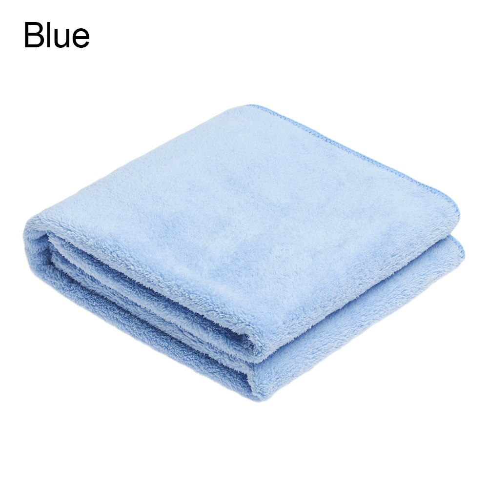 Serviette de nettoyage de cheveux de lavage à séchage rapide de serviette de cheveux de microfibre de serviette de séchage rapide d'ouatine de corail pour sécher les cheveux bouclés, longs et épais: blue