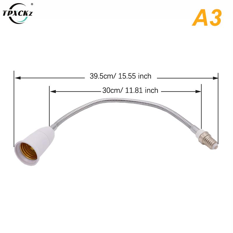 LED Adapter E14 To E27 Extended Lamp Cap Conversion Lamp Base Wall Flexible Holder Light Socket Converter Bases Extender