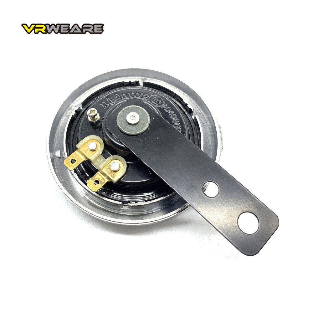 Bocina eléctrica para motocicleta DC 12V, bocina cromada resistente al agua, bocina clásica para vehículo de motocicleta con cubierta Universal