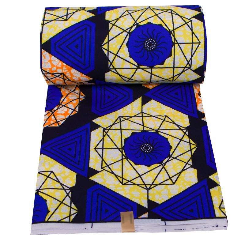 Nigeria Pagne African Fabric Print 100% Polyester Vintage Casual Ankara Real Veritable Wax 6 Yards