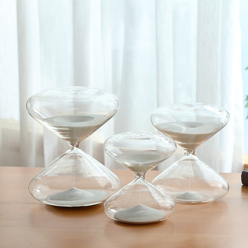 Reloj temporizador De Arena De cristal plano, Reloj temporizador De Arena a la , decoración del hogar, cumpleaños, del Día De San Valentín, Ampulheta Reloj De Arena, adornos artesanales