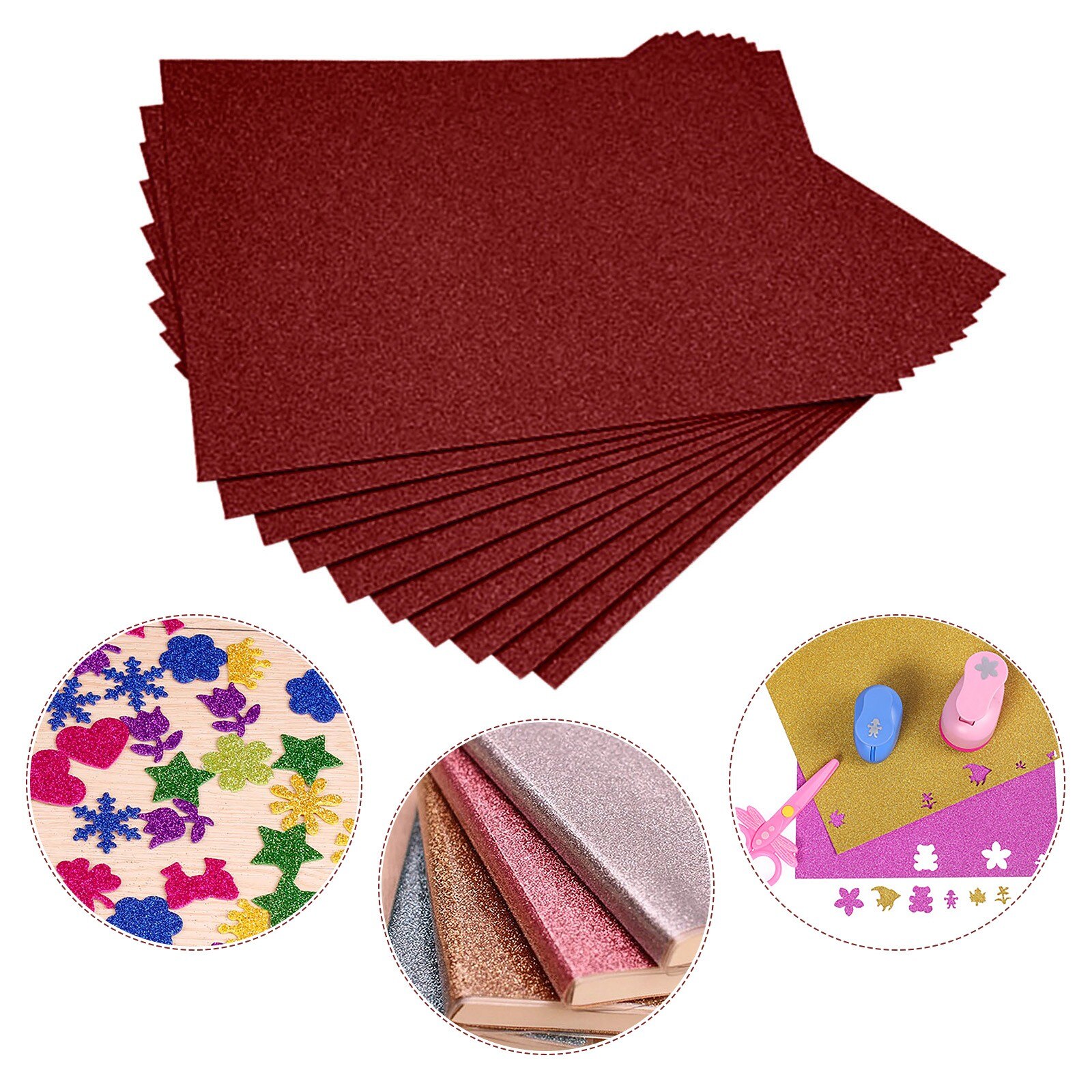 Red Advanced Flash Card Paper Flash Shiny Craft Paper Advanced A4 Flash Paper Shiny Shiny Craft Paper Craft Paper No Adhesive