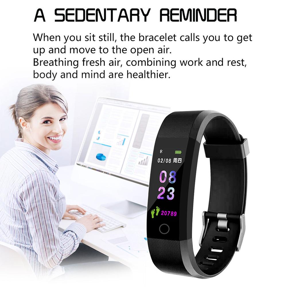 115Plus 0.96 pouces couleur écran Bracelet intelligent Sport montre intelligente pression artérielle exercice dynamique surveillance de la fréquence cardiaque étape C