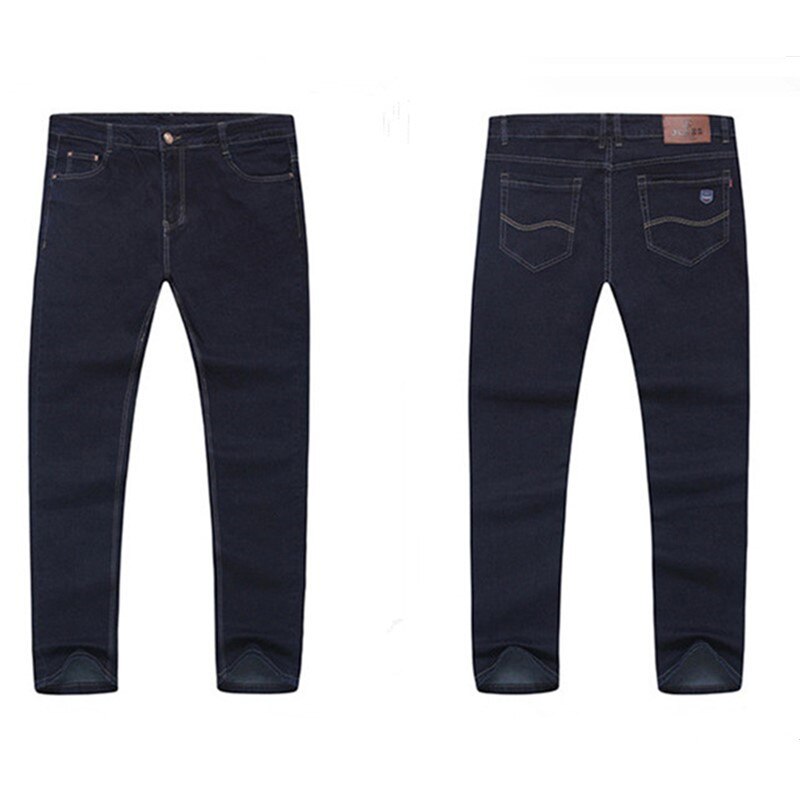 Jean en Denim épais pour homme, pantalon classique, droit, ample, extensible, élastique, grande taille 46 48 50 52, collection automne hiver