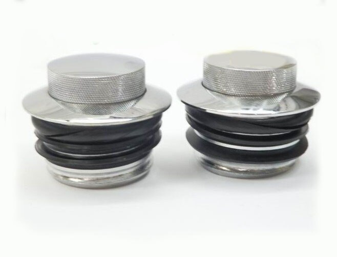 GAS FUEL TANK FLUSH POP-UP CAP w/ CHROME Finished FOR HARLEY SOFTAIL DYNA GLIDE 82+