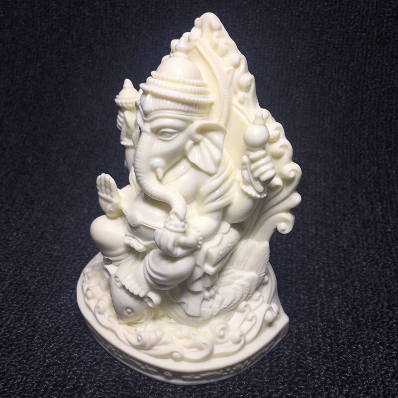 India Ganesha Bodhisattva Standbeeld Wit Ganesha Sculptuur High-End Fijne Carving Home Woonkamer Slaapkamer Tuin Decorationcrafts