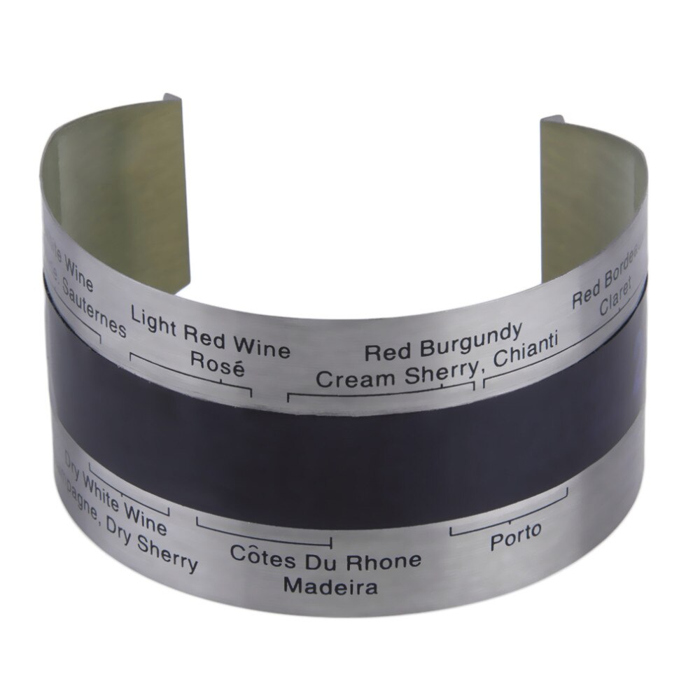 1 Pcs Rvs Wijn Armband Thermometer (4--24 'C), rode wijn temperatuur sensor voor bier thuis brouwen