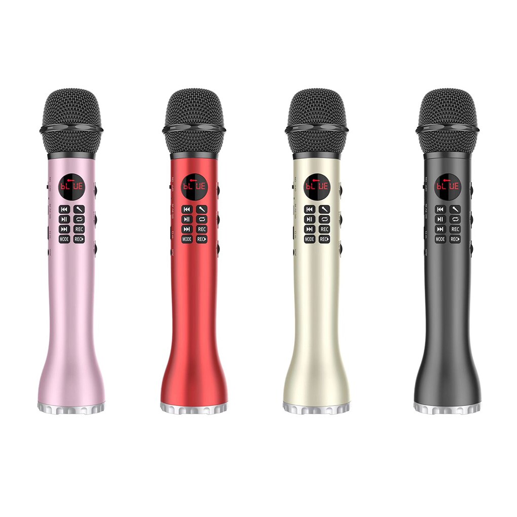 L-598 Handheld K Song Microphone Wireless Bluetooth Microphone Pocket KTV Mic Bluetooth Speaker