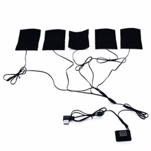 1 set usb elektriska värmedynor för självuppvärmda kläder termiska utomhuskläder uppvärmd jacka västar mobil värmeutrustning