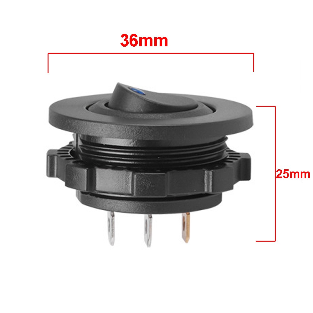 Palanca basculante redonda Universal para coche, barco y camión, interruptor de botón de encendido/apagado SPST de 3 pines, 12V, 20a/24V, 10a