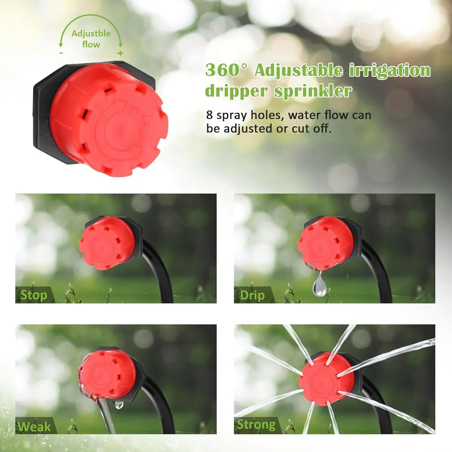 50-800PCS Drip Irrigation System Plant Watering Set Watering Kits Adjustable Drippers Irrigation Micro Garden Watering System