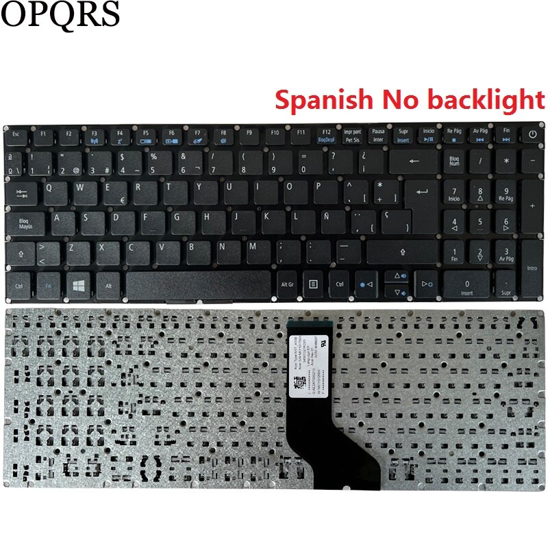 for Acer Aspire E5-523 E5-523G E5-552 E5-552G E5-553 E5-553G Russian RU/US/UK/Spanish SP/German GR laptop keyboard: SP No backlit
