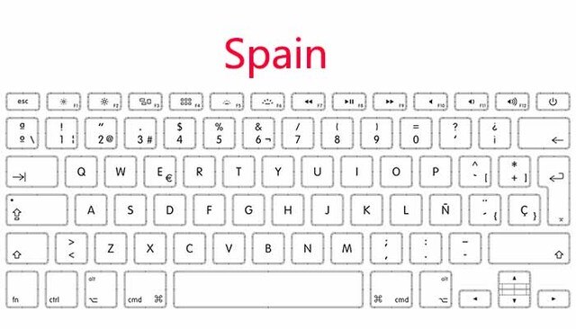 Voor Macbook Pro 13.3 "Retina A1708 Ons Uk Rusland Franse Spanje Duitsland Italië Engels Toetsenbord MLL42 MPXQ2 Late Mid: Spain