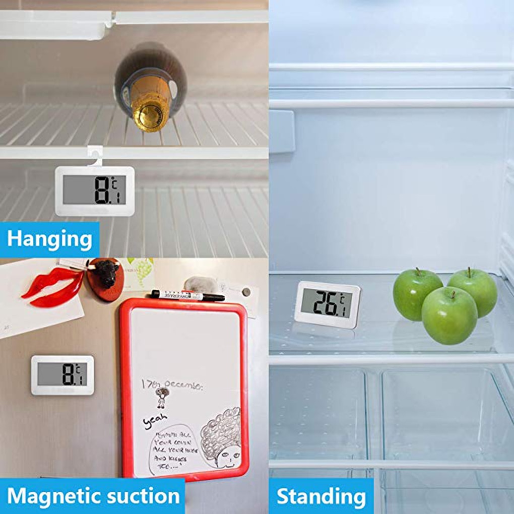 LCD Digital Screen Precision Refrigerator Thermometer Adjustable Stand Magnet Waterproof Digital Thermometer