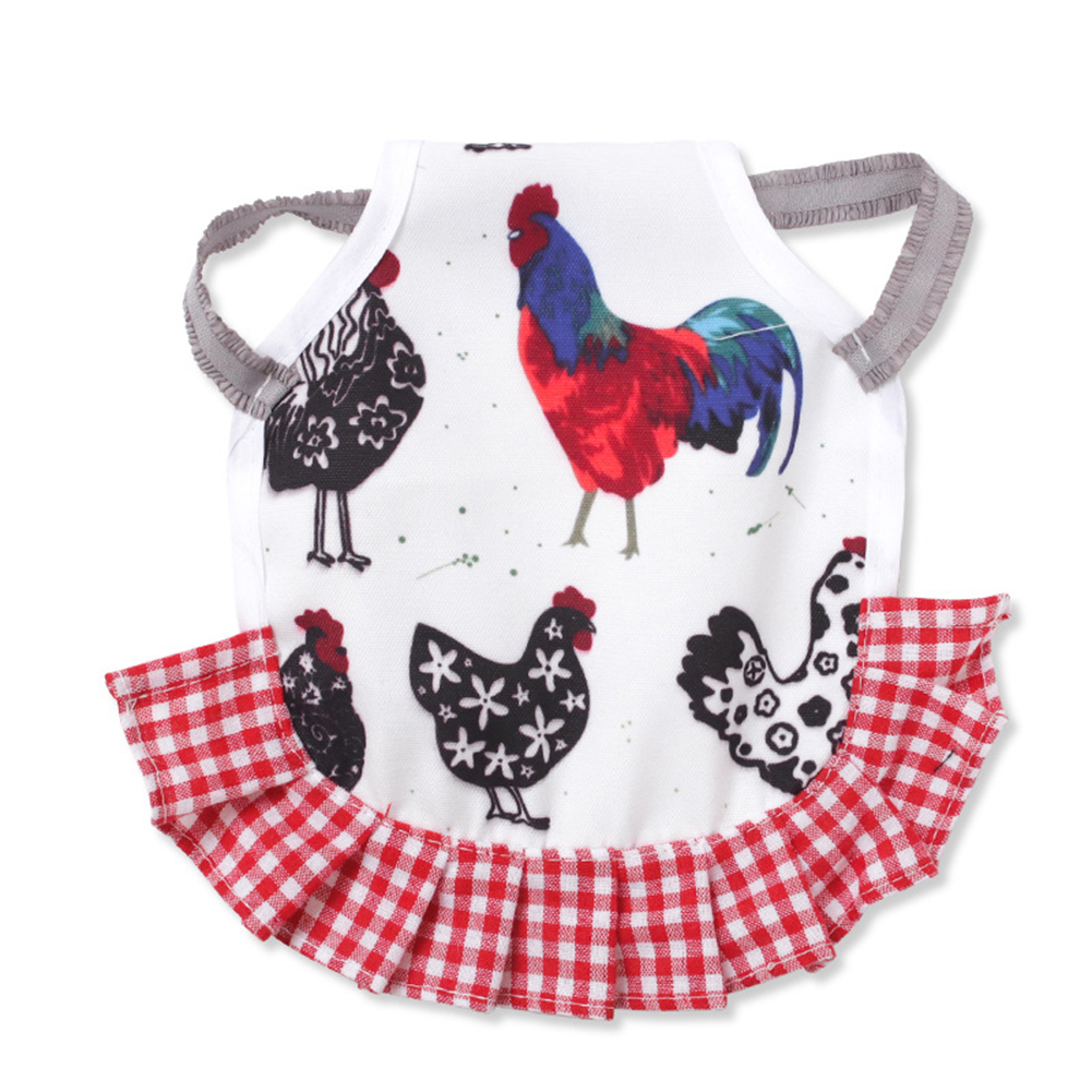 2021 elástico animal de estimação pena protetor galo padrão sela avental proteção de penas galinha asa traseira sela avental vestido: A