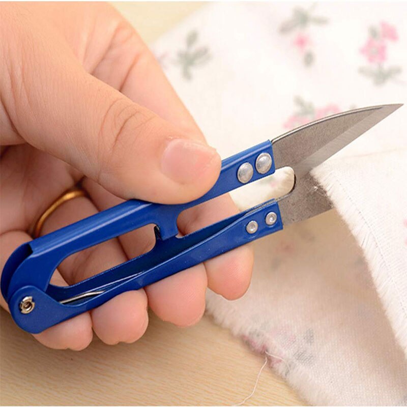 Lmdz tesoura de costura tosquiadora 1 peça em u, mini tesoura para aparar e bordar fios de pesca com contas para fios