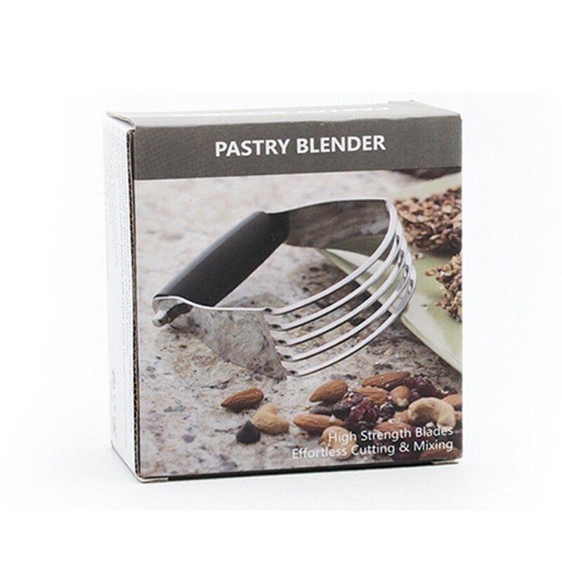 Pastry Cutter Dough Blender Top Pastry Cutter with Heavy Duty Stainless Steel Blades Butter Cutter Flour Mixer: With Box