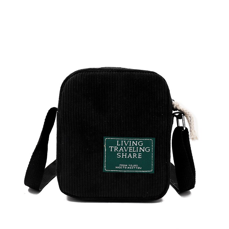 Moda feminina crossbody saco do mensageiro sacos de ombro senhoras bolsa casual para mulher 2020 bolsas veludo marrom: Black
