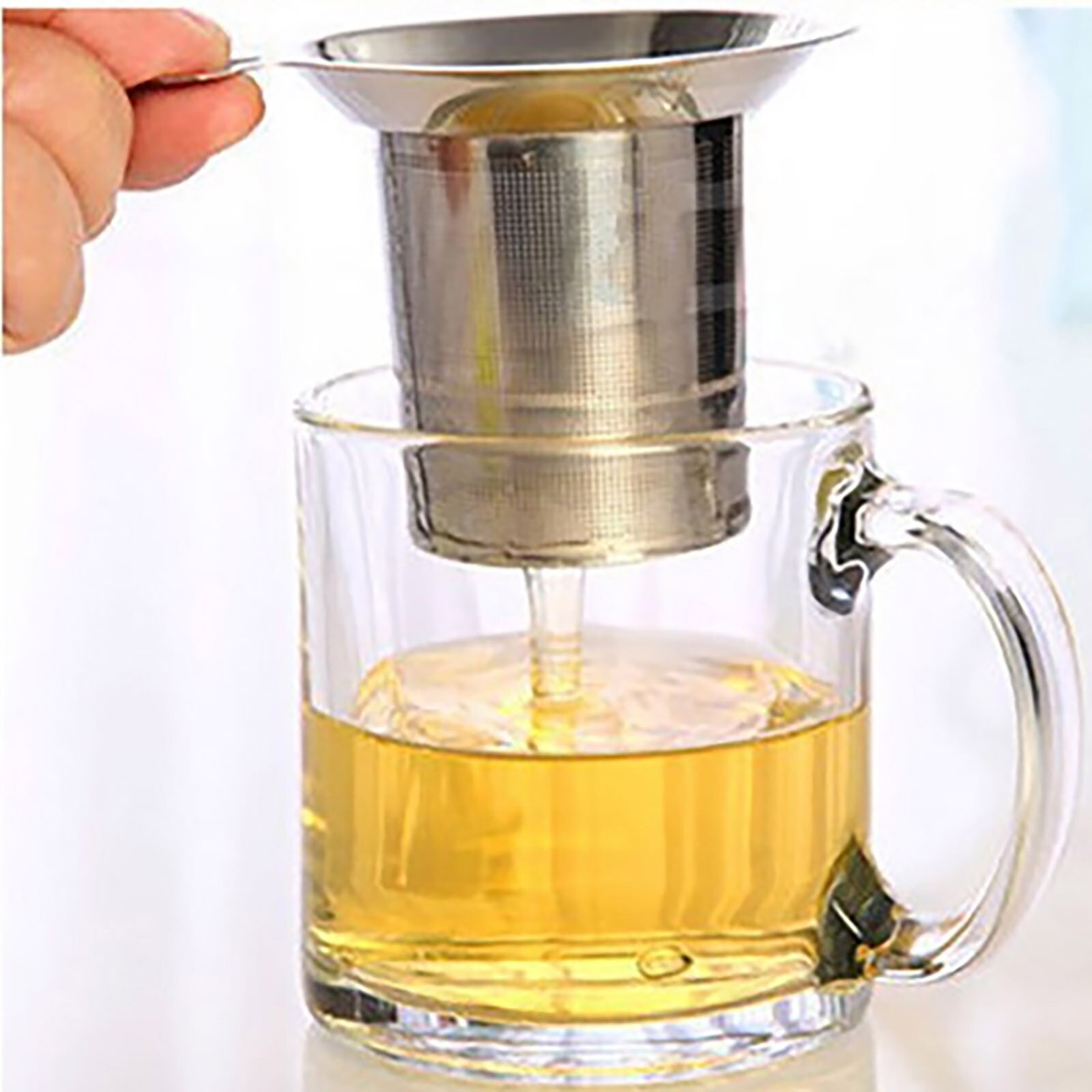 1Pc Thee Filter Grote Capaciteit Roestvrijstalen Filter Thuis Praktische Thee Set Theezeefje Theewaar Чайный Фильтр Filtro De té C50